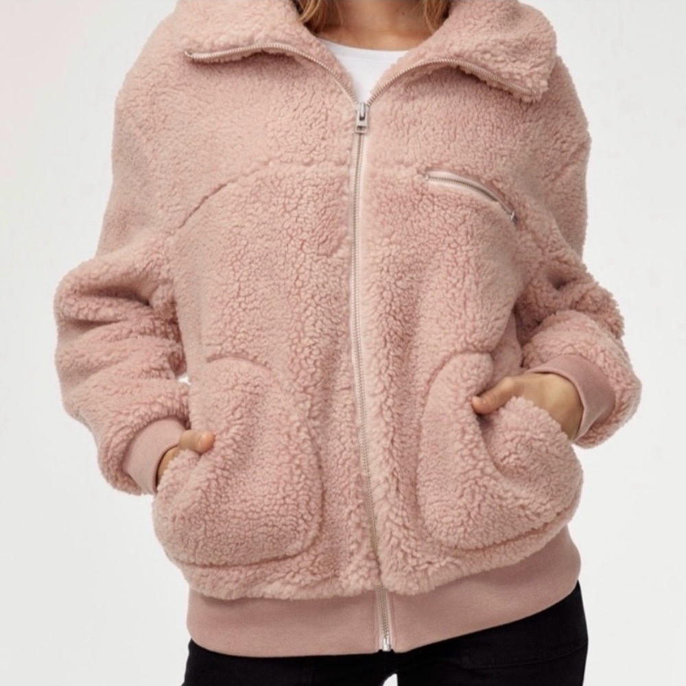 Philosophy Cozy Pink Teddy Bear Sherpa Jacket Sz M Cottagecore